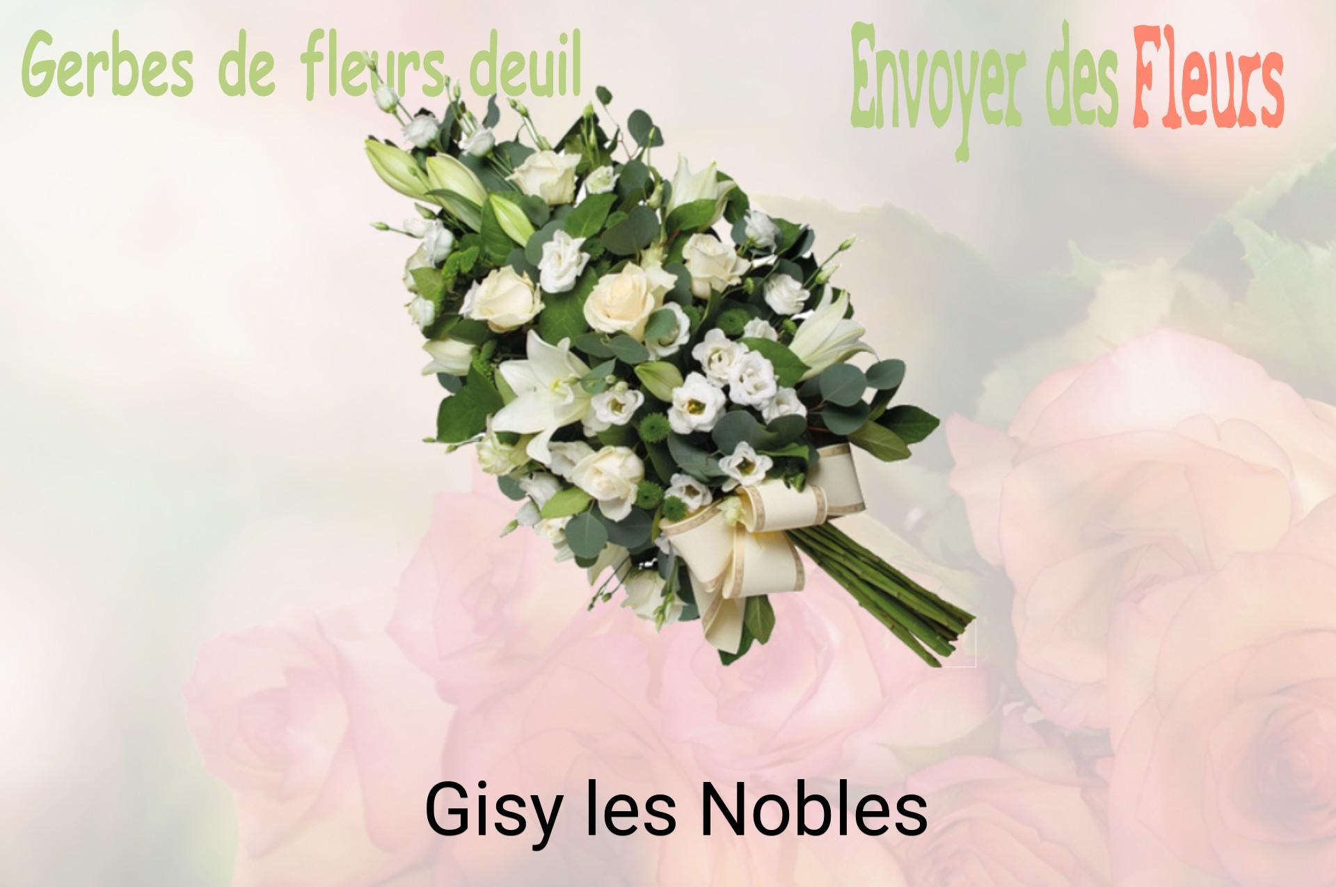 Gerbe de fleurs de deuil livrée à Gisy-les-Nobles